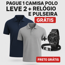Pague 1 Camisa Polo Leve 2 + Relógio e Pulseira (Para os 10 primeiros clientes)